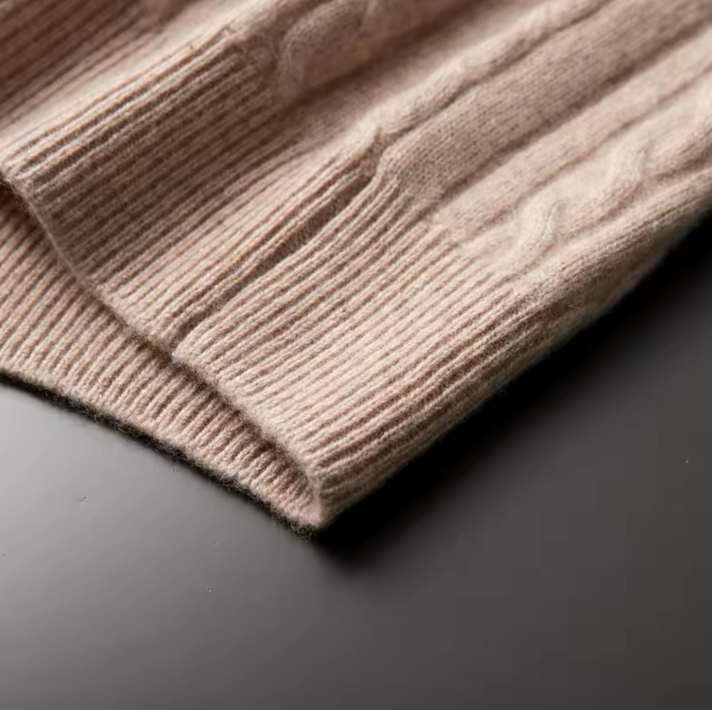 Cashmere Knitted Half Zip Sweater