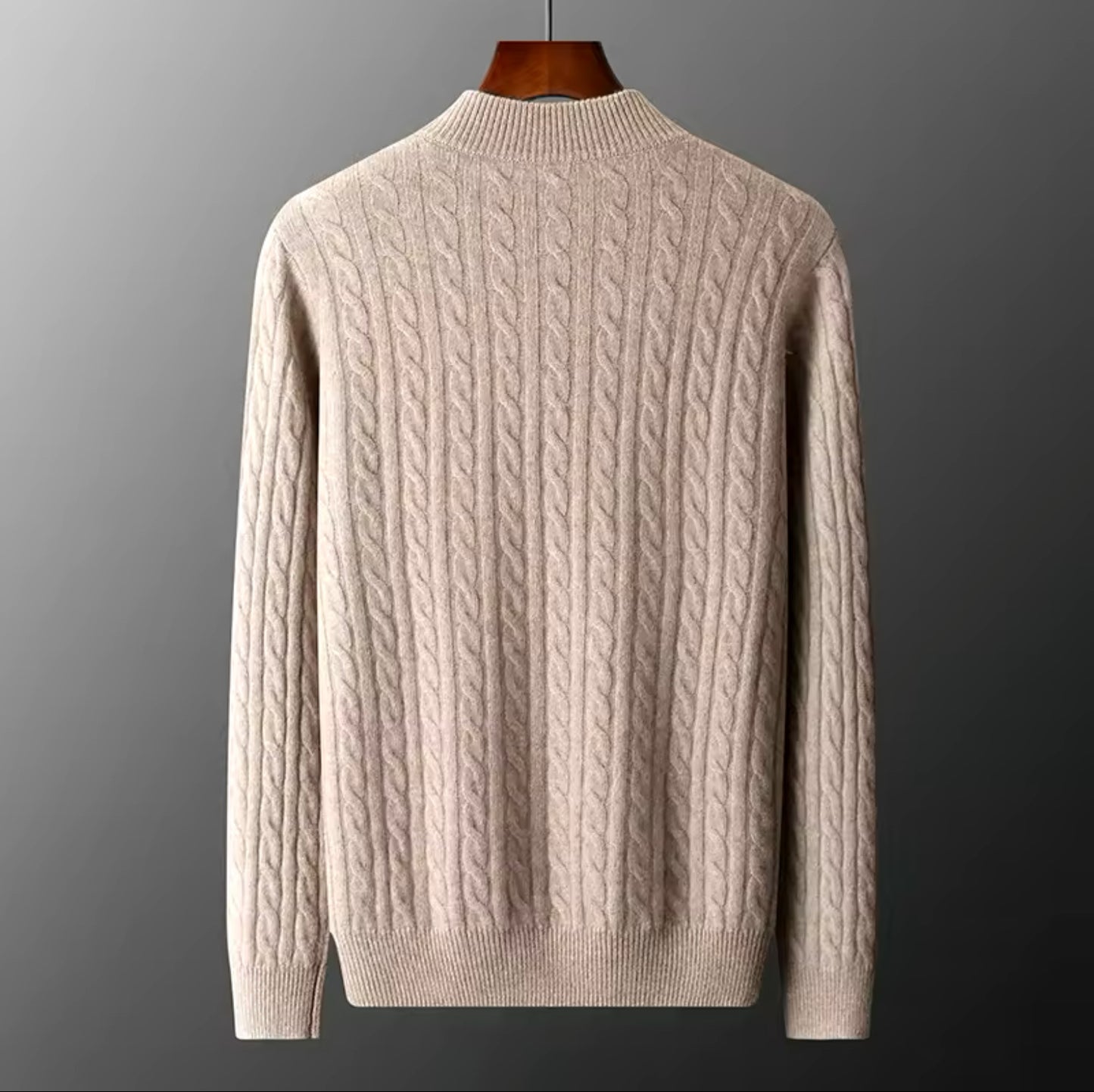 Cashmere Knitted Half Zip Sweater